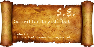 Schneller Erzsébet névjegykártya